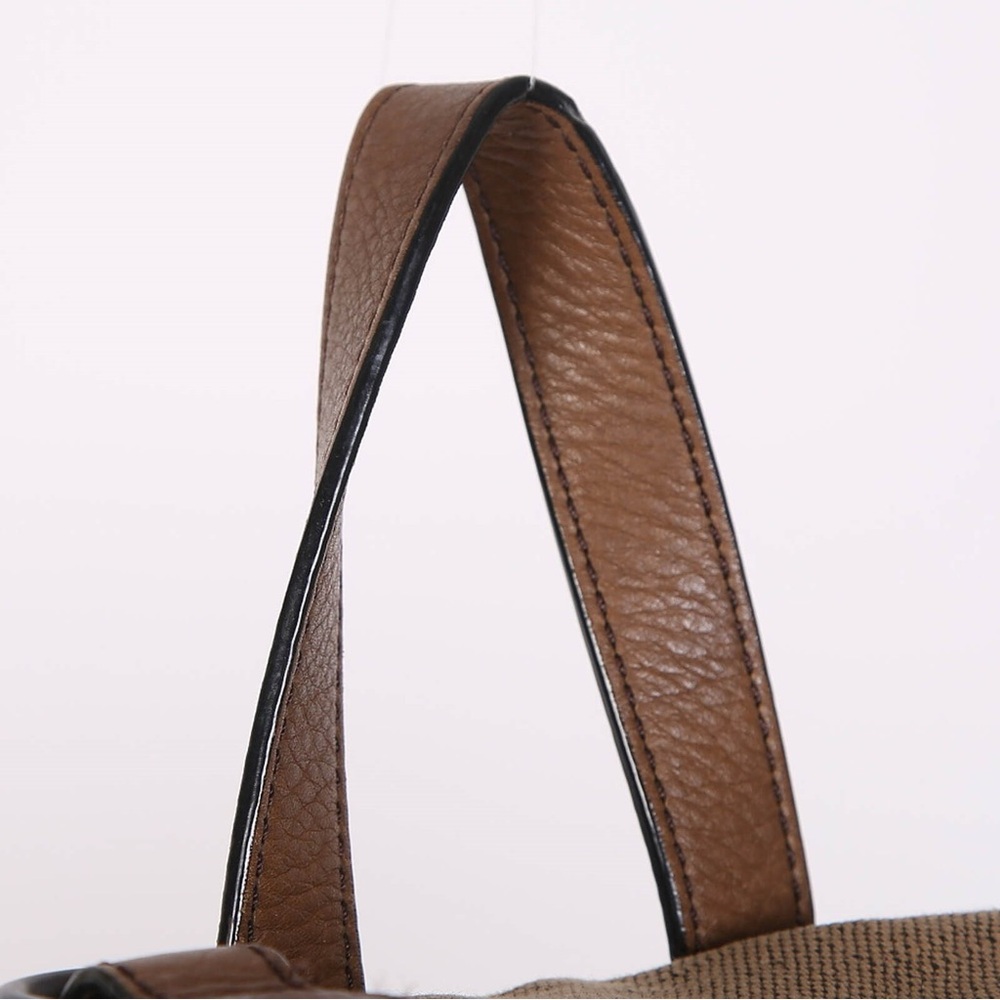 Burberry -Classic Brown Canvas Backpack - Picture 13 of 16